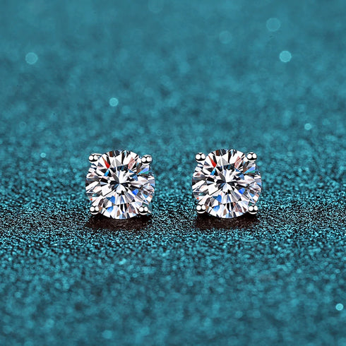 MJ-52 D Color Moissanite Lab Diamond Stud Earring For Women 925 Sterling Silver Wedding Engagement Ear Studs Jewelry